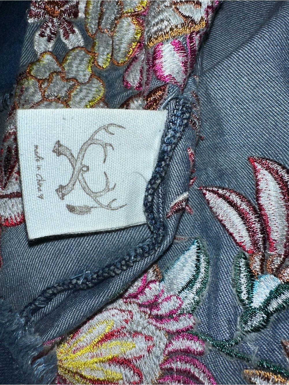 Spell Blue Denim Shirt Jacket Flower child - Picture 12 of 16